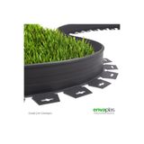 EnvaPlas Profesyonel Bahçe Ekipmanları Pratik Garden Çim Ayırıcı 10 M Antrasit Çim Sınırlayıcı Taş Toprak Ayıracı Çim Ayracı Çim Bariyeri