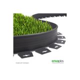 EnvaPlas Profesyonel Bahçe Ekipmanları Pratik Garden Çim Ayırıcı 25 M Antrasit Çim Sınırlayıcı Taş Toprak Ayıracı Çim Ayracı Çim Bariyeri