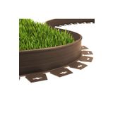 EnvaPlas Profesyonel Bahçe Ekipmanları Pratik Garden Çim Ayırıcı 25 M Kahverengi Çim Sınırlayıcı Taş Toprak Ayıracı Çim Bariyeri