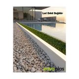 EnvaPlas Profesyonel Bahçe Ekipmanları Pratik Garden ENVAPLAS DÜZ STRONG Beyaz Neon Led Takılabilir Çim Ayırıcı 25 M Çim Sınırlayıcı (10x2,5 mt)