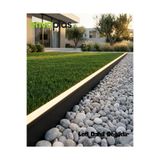 EnvaPlas Profesyonel Bahçe Ekipmanları Pratik Garden ENVAPLAS DÜZ STRONG Siyah Neon Led Takılabilir Çim Ayırıcı 25 M Çim Sınırlayıcı (10x2,5 mt)