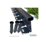 EnvaPlas Profesyonel Bahçe Ekipmanları Pratik Garden Siyah Strong Düz Çim Ayırıcı 10 Mt (4X2,5MT)sınırlayıcı Ayıracı Taş Toprak Bariyeri