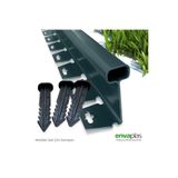 EnvaPlas Profesyonel Bahçe Ekipmanları Pratik Garden Yeşil Strong DÜZ Çim Ayırıcı 25 Mt(10*2,5 MT) Sınırlayıcı Ayıracı Taş Toprak Bariyer