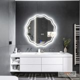 Envara Led'li Lazer Kumlamalı Lavabo & Banyo Aynası (Dokunmatik Sensörlü) beyaz ledli 90 x 90