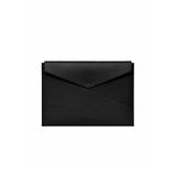 Envelope 13" Macbook için Siyah Vegan Deri Unisex Laptop Çantası