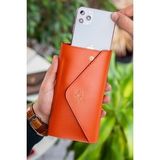 Envelope Telefon ve Bozuk Para Bölmeli Zarf Model Kadın Cüzdan - Turuncu