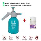 Envu K-Othrine Sc50 50Ml Haşere İlacı Ve 1,5Lt Basınçlı Pompa Hamam Böceği, Kalorifer Böceği, Pire, Kene, Tahtakurusu,