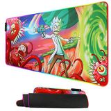 Envysun RGB Mouse Pad LED Işık Kauçuk Tabanlı Oyun Mouse Pad PC Dizüstü Bilgisayar için Renkli Bilgisayar Halısı Masa Matı (12,4 11,8 inç) (80x30 rggun)