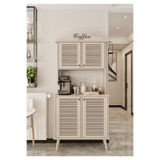 enwood Avior kahve köşesi kumtaşı MDF kapaklı raflı 90 cm