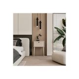 Enwood Canopus Mdf KUM TAŞI rengi Ahşap Ayaklı Tek Kapaklı Komodin - Kum Taşı