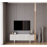 ENWOOD CAPELLA BEYAZ COUNTRY 3 KAPAKLI AHŞAP AYAKLI 140 CM TV ÜNİTESİ