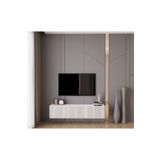 Enwood Capella Beyaz Country Mdf 3 Kapaklı Duvara Monte 140 Cm Tv Ünitesi