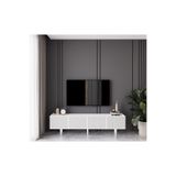 enwood Capella Beyaz Country Mdf 4 Kapaklı Ahşap Ayaklı 160 Cm Tv Ünitesi BEYAZ 160 x 500