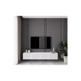 enwood Capella Beyaz Country Mdf 4 Kapaklı Duvara Monte 160 Cm Tv Ünitesi BEYAZ