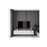 Enwood Capella Beyaz Country Mdf 4 Kapaklı Duvara Monte 160 Cm Tv Ünitesi