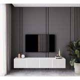 Enwood Capella Country 4 Kapaklı Duvara Monte 160 cm Tv Ünite - Beyaz