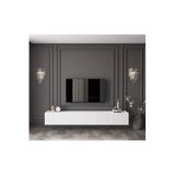 enwood Capella Country Beyaz Mdf 5 Kapaklı Duvara Monte 200 Cm Tv Ünitesi BEYAZ 30 x 200