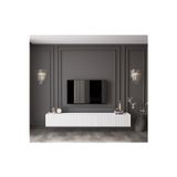 Enwood Capella Country Beyaz Mdf 5 Kapaklı Duvara Monte 200 Cm Tv Ünitesi