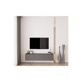 enwood Capella Gri Mdf Country 3 Kapaklı DUVARA MONTE 140 Cm Tv Ünitesi GRİ 140 x 52