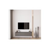 enwood Capella Gri Mdf Country 3 Kapaklı DUVARA MONTE 140 Cm Tv Ünitesi