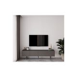 enwood Capella Gri Mdf Country 4 Kapaklı Ahşap Ayaklı 160 Cm Tv Ünitesi GRİ