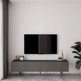 enwood Capella Gri Mdf Country 4 Kapaklı Ahşap Ayaklı 160 Cm Tv Ünitesi