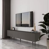 enwood Capella Gri Mdf Country 4 Kapaklı Ahşap Ayaklı 180 Cm Tv Ünitesi