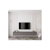 enwood Capella Gri Mdf Country 5 Kapaklı DUVARA MONTE 200 Cm Tv Ünitesi GRİ 200 x 50