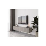 enwood Capella Kumtaşı Rengi Mdf 4 Kapaklı Ahşap Ayaklı 160 Cm Tv Ünitesi KUM TAŞI 160 x 48