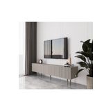 enwood Capella Kumtaşı Rengi Mdf 4 Kapaklı Ahşap Ayaklı 160 Cm Tv Ünitesi