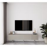 Enwood Capella Kumtaşı Rengi Mdf 4 Kapaklı Ahşap Ayaklı 180 cm Tv Ünitesi - Kum Taşı