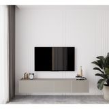 Enwood Capella Kumtaşı Rengi Mdf 4 Kapaklı Duvara Monte 180 cm Tv Ünitesi - Kum Taşı