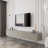 enwood Capella Kumtaşı Rengi Mdf 5 Kapaklı Ahşap Ayaklı 200 Cm Tv Ünitesi