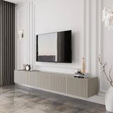 Enwood Capella Kumtaşı Rengi Mdf 5 Kapaklı Duvara Monte 200 Cm Tv Ünitesi