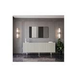 Enwood Capella Kumtaşı Rengi Mdf 5 Kapaklı Raflı 180 Cm Konsol