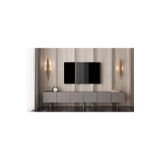 Enwood Capella Mdf 6 Kapaklı Ahşap Ayaklı Gri (120 Cm X 2 Adet) 240 Cm Tv Ünitesi