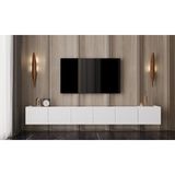 Enwood Capella Mdf 6 Kapaklı Duvara Monte (120 cm x 2 Adet) 240 cm Tv Ünitesi - Beyaz - 120 CM X 2 ADET