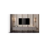 enwood CAPELLA Mdf 6 Kapaklı Duvara Monte (120 CM X 2 ADET) 240 Cm Tv Ünitesi Gri 120 x 30