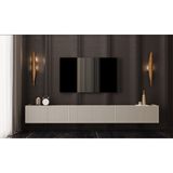 Enwood Capella Mdf 6 Kapaklı Duvara Monte (120 cm x 2 Adet) 240 cm Tv Ünitesi - Kum Taşı - 120 CM X 2 ADET