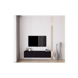enwood Capella Siyah Country Mdf 3 Kapaklı Duvara Monte 140 Cm Tv Ünitesi SİYAH