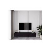 Enwood Capella Siyah Country Mdf 4 Kapaklı Duvara Monte 160 Cm Tv Ünitesi