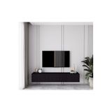 enwood Capella Siyah Country Mdf 4 Kapaklı Duvara Monte 180 Cm Tv Ünitesi SİYAH