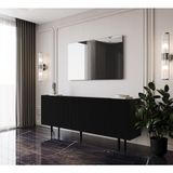 Enwood Capella Siyah Mdf 5 Kapaklı Raflı 180 Lik Konsol - 180 X 80 X 40 CM