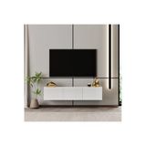 enwood Capella TV ünitesi MDF 120 cm duvara monte kapaklı raflı