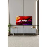 enwood Capella TV Ünitesi Sis Gri MDF 4 kapaklı 160 cm ayaklı
