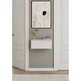 Enwood Mimosa Mdf Duvara Monte Kapaklı Dresuar (50 Cm) - Beyaz