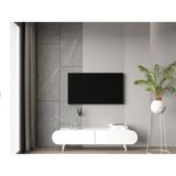 Enwood Regulus Beyaz 2 Kapaklı (Üstten Açılır) Ahşap Ayaklı 160 cm Tv Ünitesi