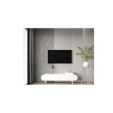 enwood Regulus Beyaz Mdf 2 Kapaklı Ahşap Ayaklı 160 Cm Modern Tv Ünitesi BEYAZ 160 x 48