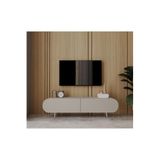 enwood REGULUS MDF 2 KAPAKLI AHŞAP AYAKLI 140 Cm COUNTRY TV ÜNİTESİ KUMTAŞI 140 x 52