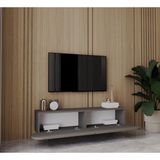 Enwood Regulus Mdf 2 Kapaklı Ahşap Ayaklı 160 cm Country Tv Ünitesi - Gri